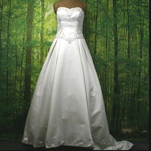 Jasmine White Strapless Wedding Dress